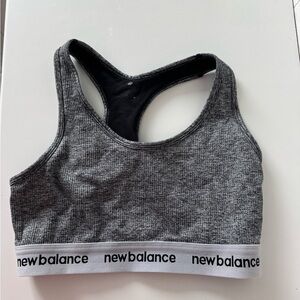 New Balance Charcoal Racerback Sports Bra